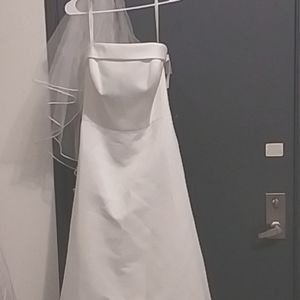 Wedding dress with veil